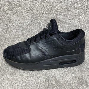 Nike Youth Air Max Zero Athletic Triple Black Sneaker 881226-006 Size US 2.5Y